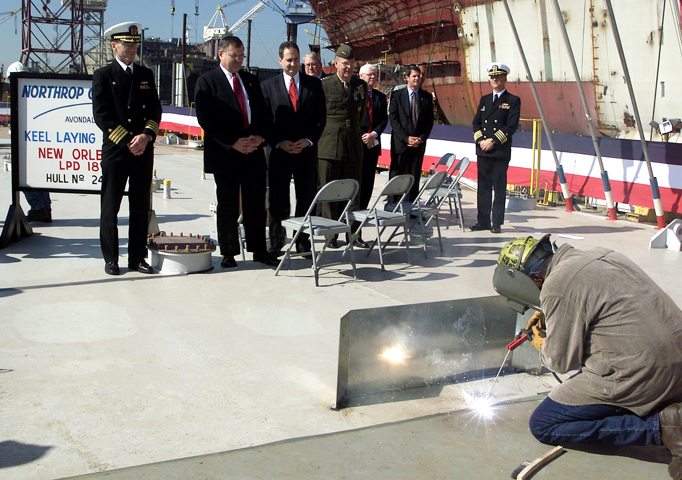 USS New Orleans Keel-Laying