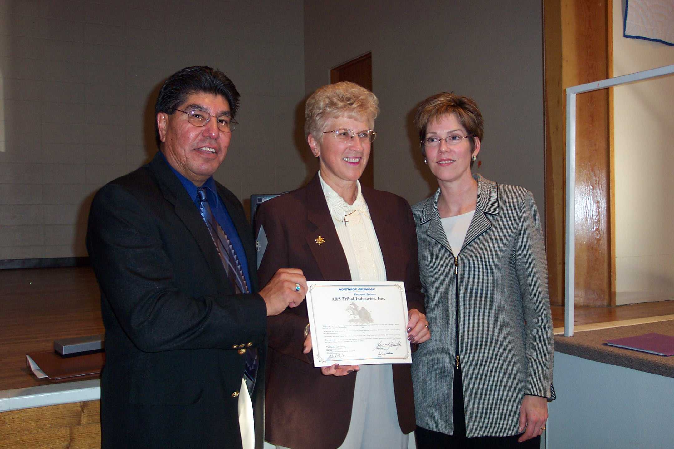 Leonard Smith, ASTI; Montana Gov. Judy Martz; and Katie Gray