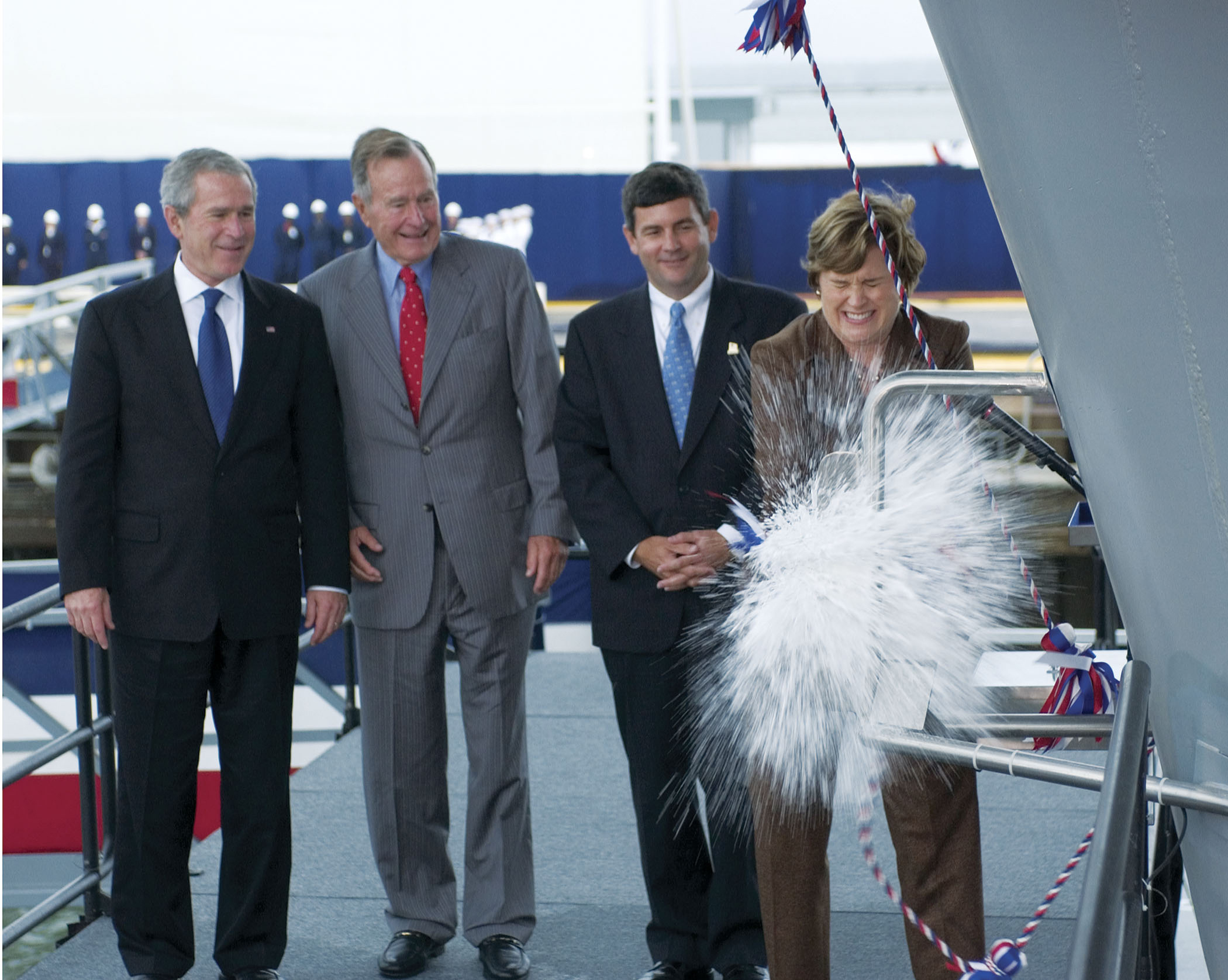 CVN 77 Christening (a)