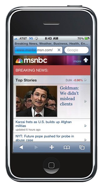 Msnbc.com unveils 'smart' new mobile site