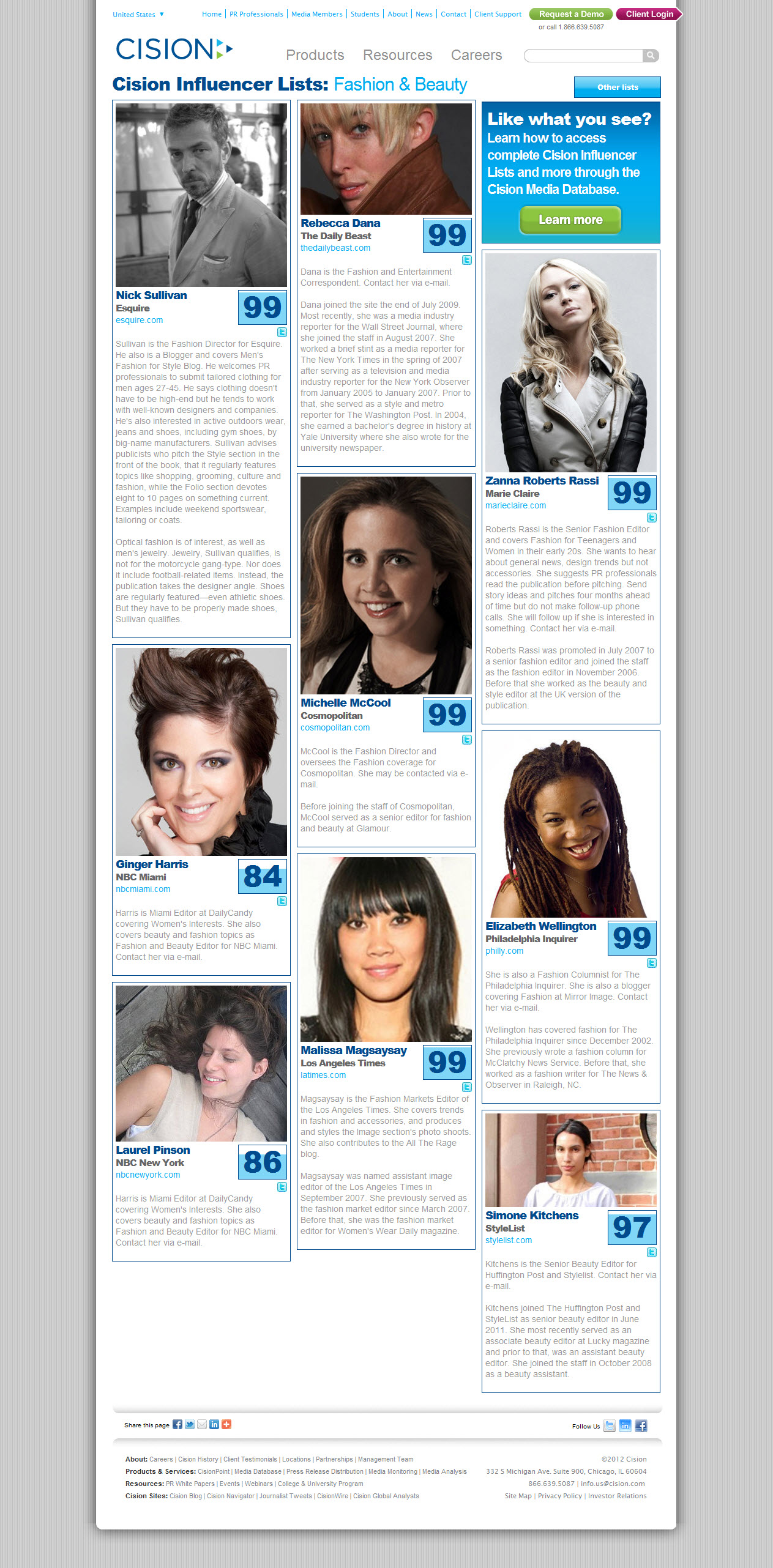 Cision Influencer Lists