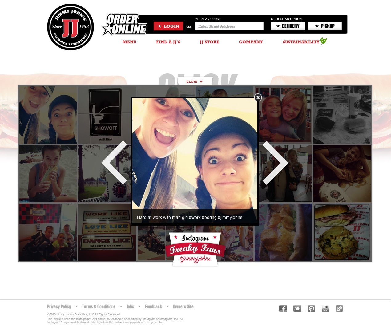 Jimmy John's Website