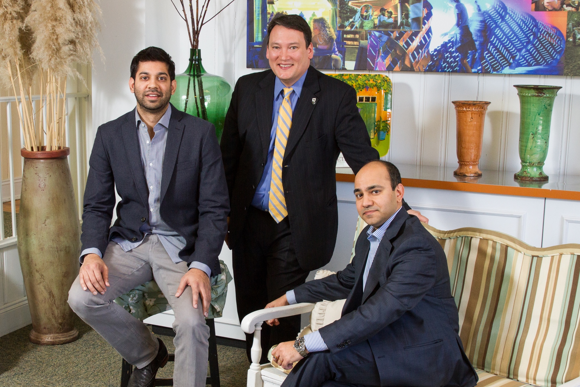 L to R Jay Patel The Franklin Hotel Anthony Carey The Siena Hotel and Nitin Khanna The Sheraton Chapel Hill Hotel by Alicia Stemper