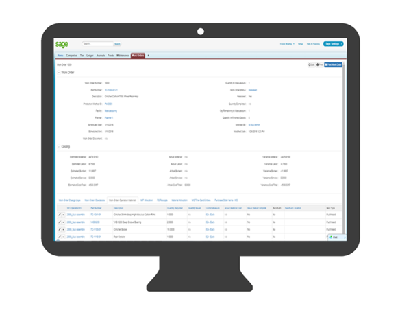 Sage Live Integration with KeyedIn Manufacturing